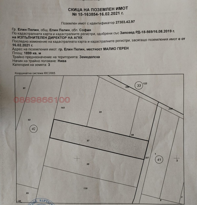 Продава  Земеделска земя област София , гр. Елин Пелин , 1.9 дка | 33747108