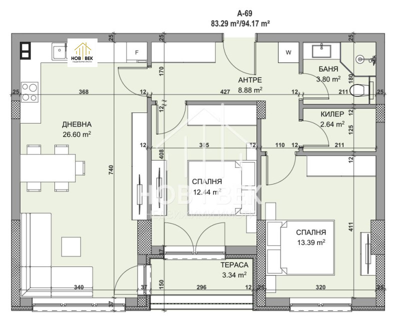 Te koop  2 slaapkamers Varna , Vladislav Varnentsjik 1 , 94 m² | 91947196 - afbeelding [3]