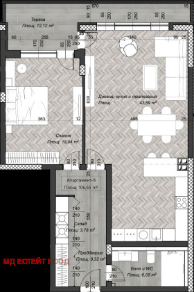 1 dormitorio Zona B-18, Sofia 1