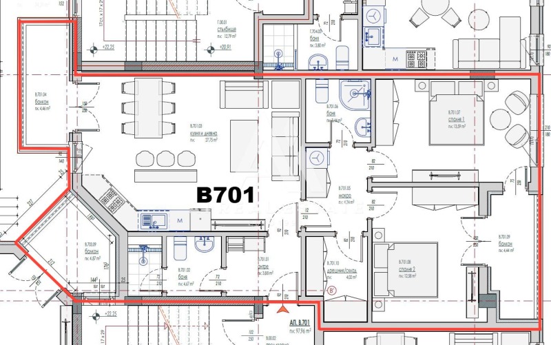 Myytävänä  1 makuuhuone Pleven , Širok tsentar , 110 neliömetriä | 84214396 - kuva [3]