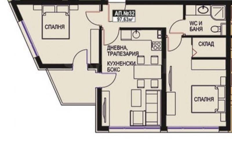Zu verkaufen  2 Schlafzimmer region Burgas , Pomorie , 97 qm | 98710415 - Bild [2]
