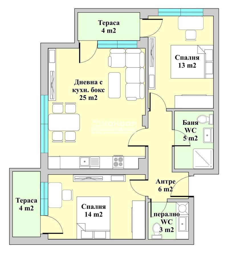 Продава 3-СТАЕН, гр. Пловдив, Въстанически, снимка 3 - Aпартаменти - 34624586