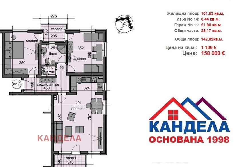 Продава 3-СТАЕН, гр. Пловдив, Кючук Париж, снимка 2 - Апартаменти - 49804031