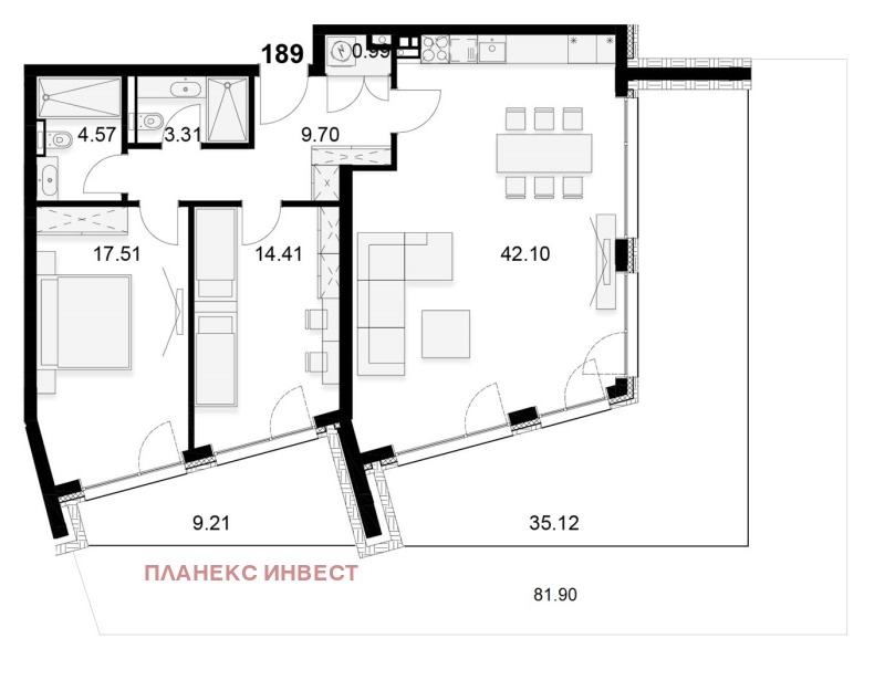 Продава 3-СТАЕН, гр. София, Симеоново, снимка 4 - Aпартаменти - 49057420