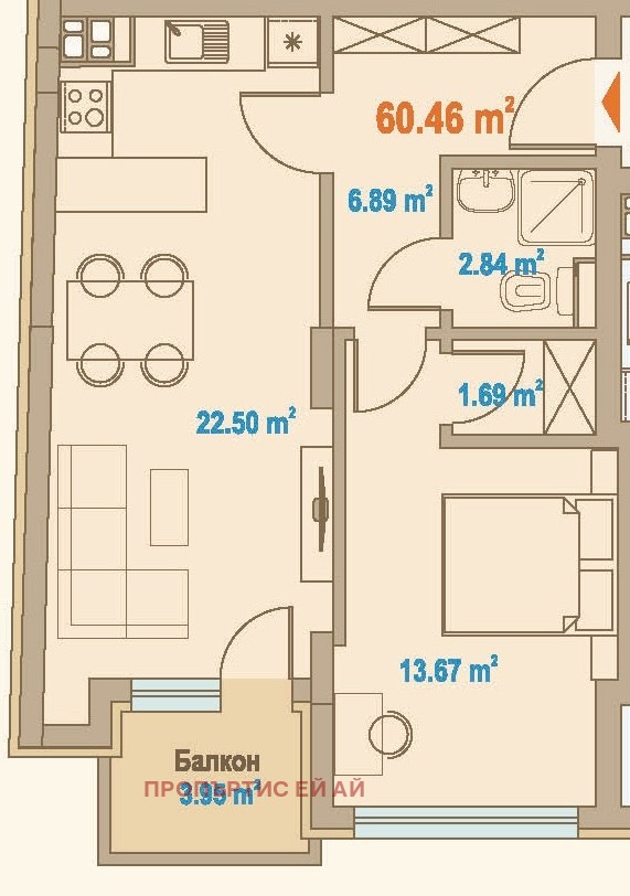 Продава 2-СТАЕН, гр. София, Зона Б-19, снимка 8 - Апартаменти - 53605864
