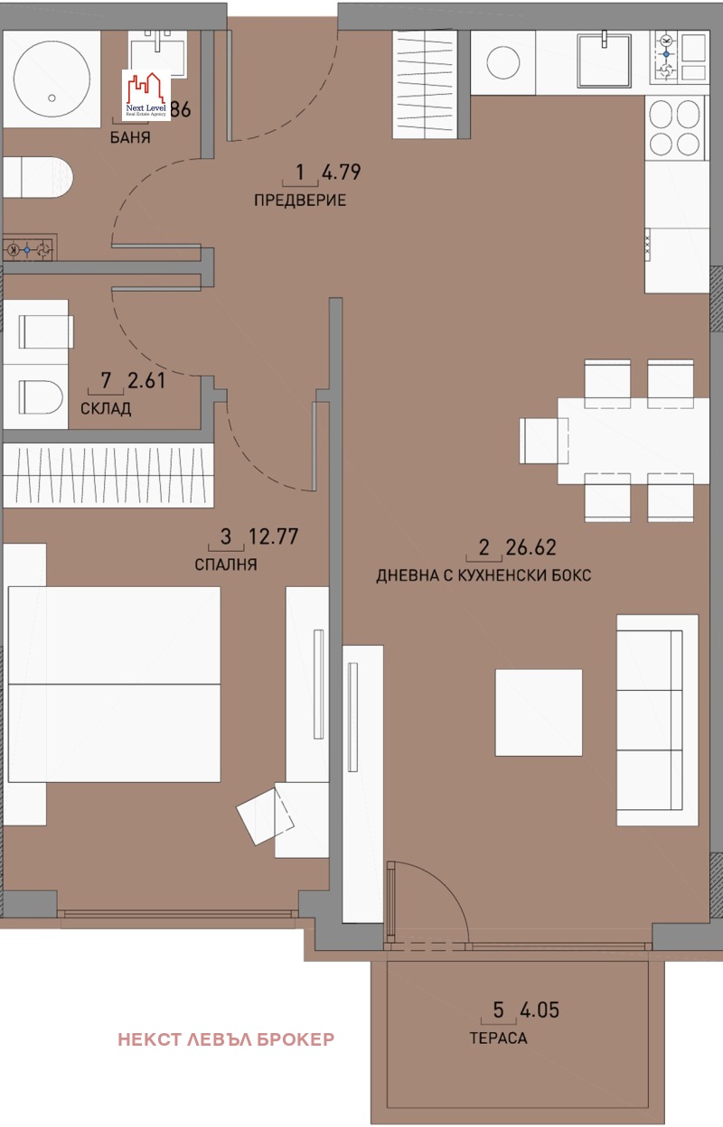Na prodej  1 ložnice Sofia , Malinova dolina , 75 m2 | 88865378 - obraz [4]
