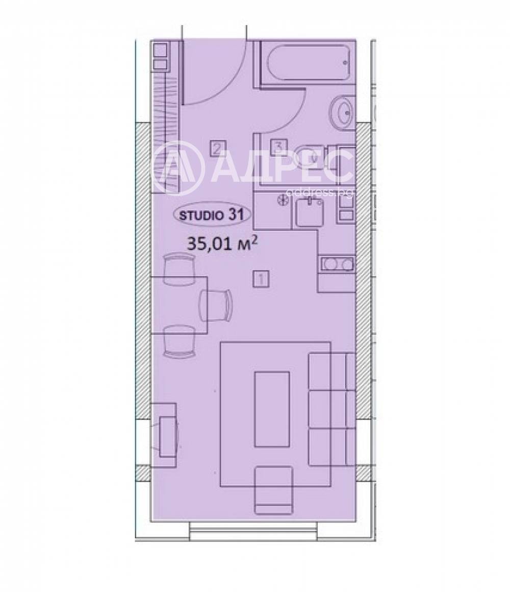 Продава 1-СТАЕН, гр. София, Център, снимка 4 - Апартаменти - 54065770