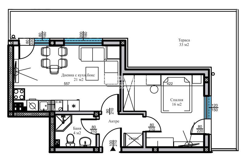 Na prodej  1 ložnice Plovdiv , Belomorski , 99 m2 | 73412410 - obraz [2]