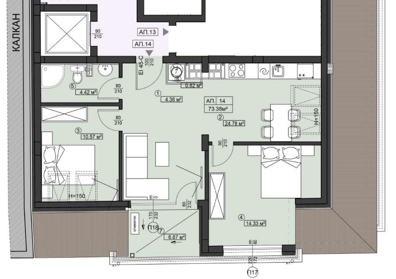 For Sale  2 bedroom Sofia , Suhata reka , 91 sq.m | 59514709 - image [3]