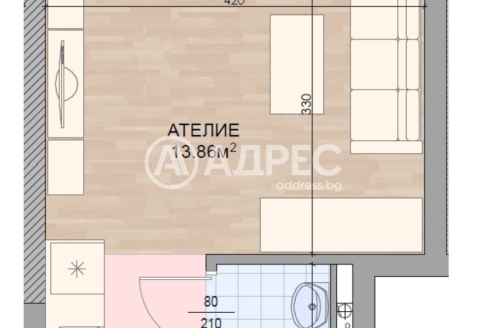 Продава 1-СТАЕН, гр. София, Карпузица, снимка 3 - Апартаменти - 56735319