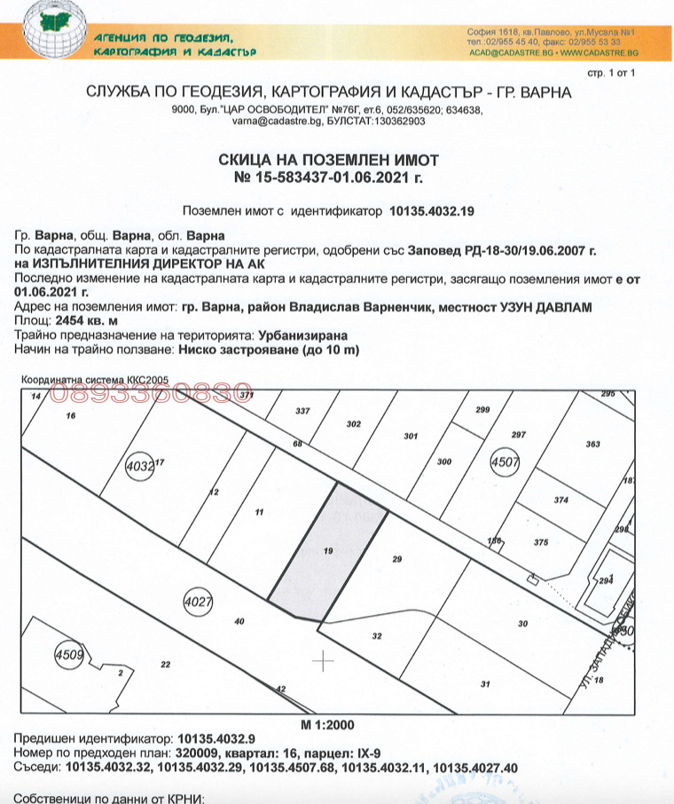 Продава ПАРЦЕЛ, гр. Варна, м-т Атанас Тарла, снимка 1 - Парцели - 47548426