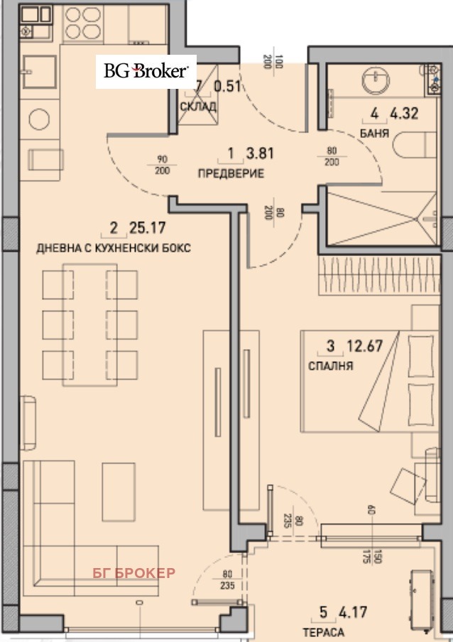 Продава  2-стаен, град София, Малинова долина •  115 000 EUR • ID 11171299 — holmes.bg - [1] 