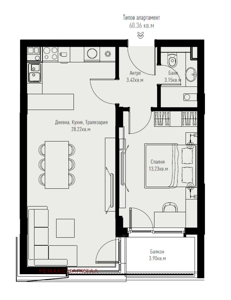 Продава 2-СТАЕН, гр. София, Манастирски ливади, снимка 2 - Апартаменти - 52536187