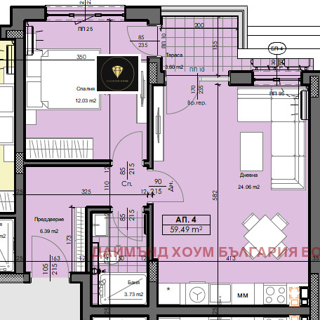 Zu verkaufen  1 Schlafzimmer Plowdiw , Gagarin , 74 qm | 25432141 - Bild [2]