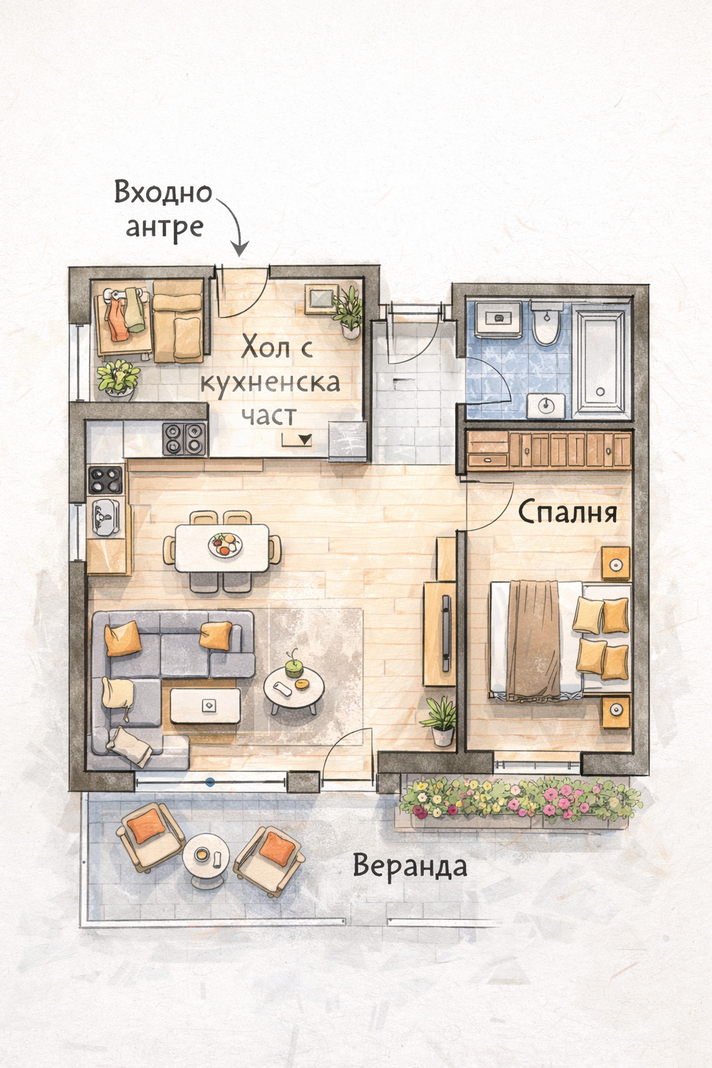 Продава 2-СТАЕН, гр. София, Зона Б-19