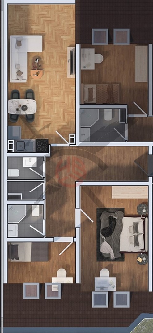 À vendre  2 chambres Sofia , Droujba 1 , 92 m² | 74097944