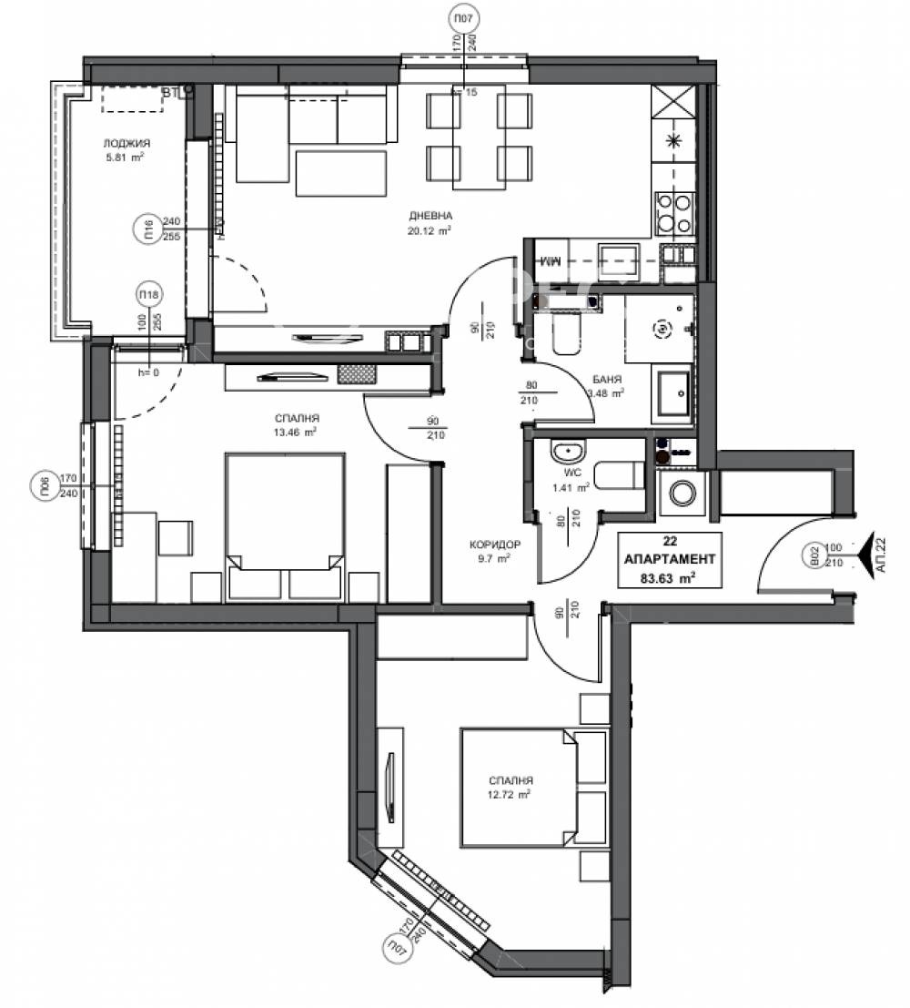 Продава 3-СТАЕН, гр. София, Обеля 2, снимка 4 - Апартаменти - 54074659