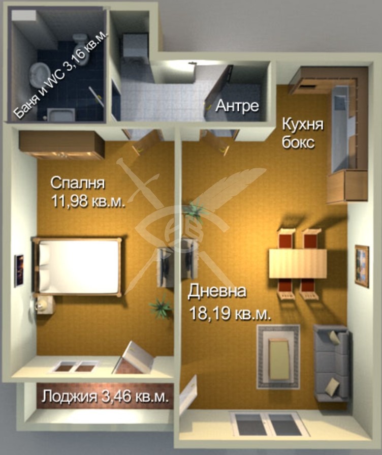 Продава 2-СТАЕН, гр. Бургас, област Бургас, снимка 1 - Aпартаменти - 46968786