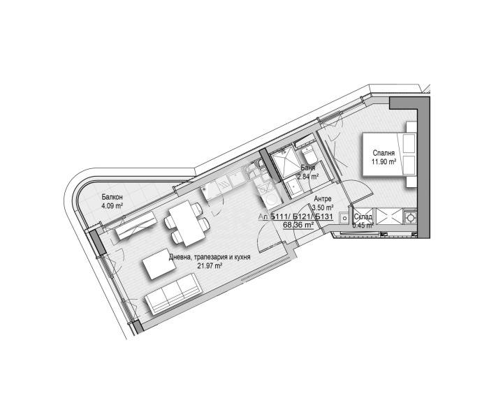Продава 2-СТАЕН, гр. София, Витоша, снимка 3 - Апартаменти - 56407914