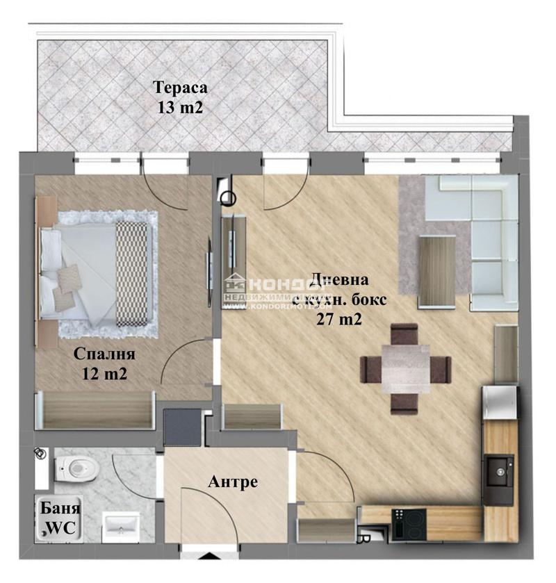 Na prodej  1 ložnice Plovdiv , Proslav , 78 m2 | 24611462 - obraz [3]