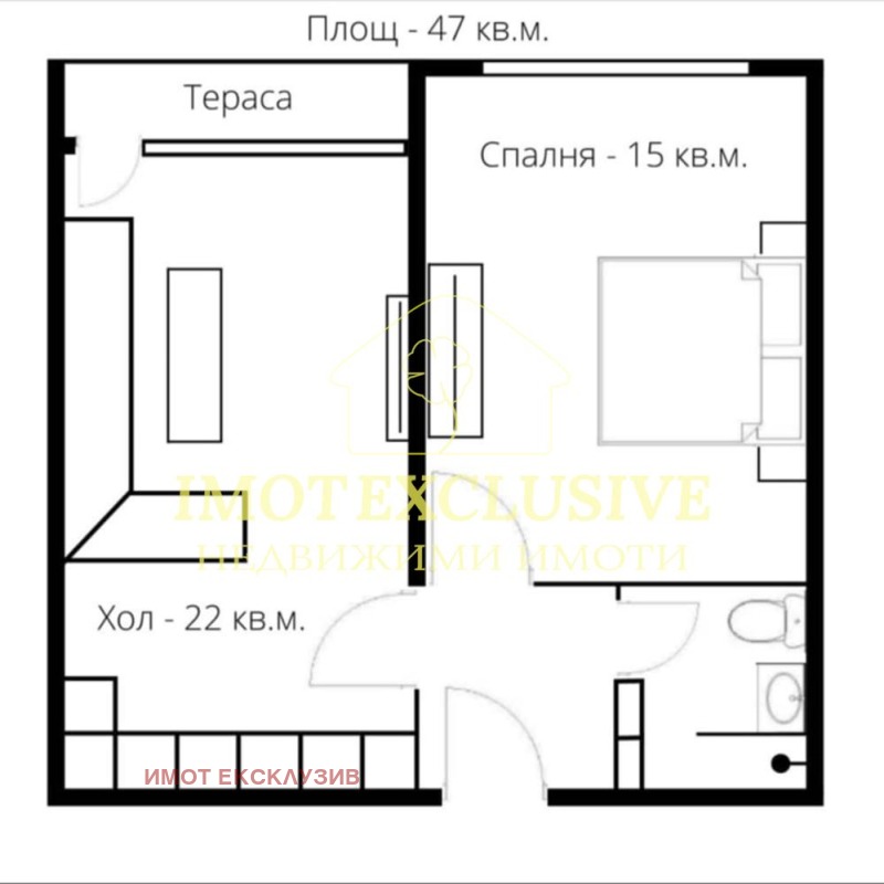 Na prodej  1 ložnice Plovdiv , Centar , 59 m2 | 81950275 - obraz [4]