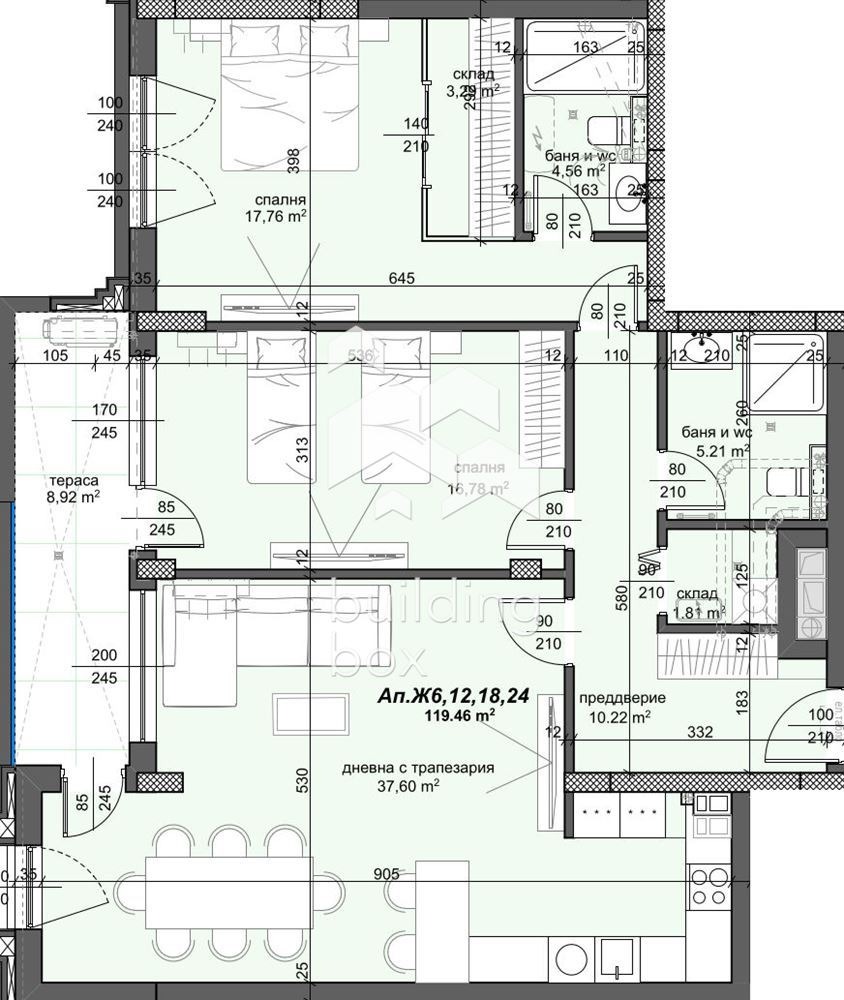 Продава 3-СТАЕН, гр. Пловдив, Тракия, снимка 2 - Апартаменти - 55574246