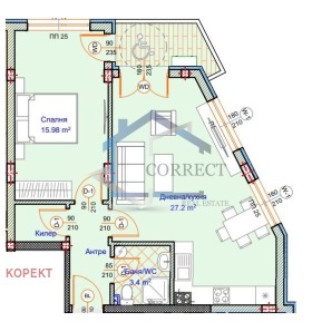 1 bedroom Kolhozen pazar, Varna 1