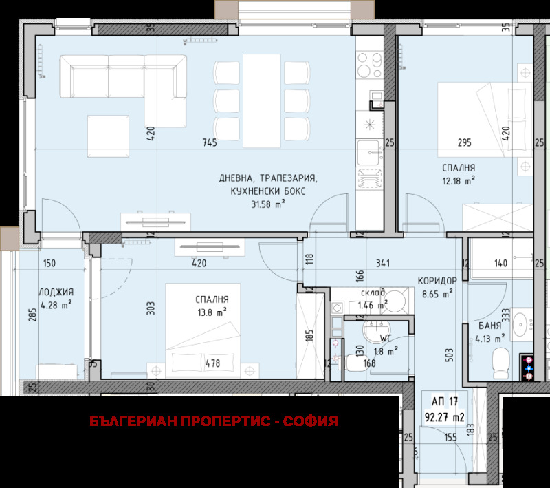 Продава 3-СТАЕН, гр. София, Малинова долина, снимка 16 - Aпартаменти - 46242969