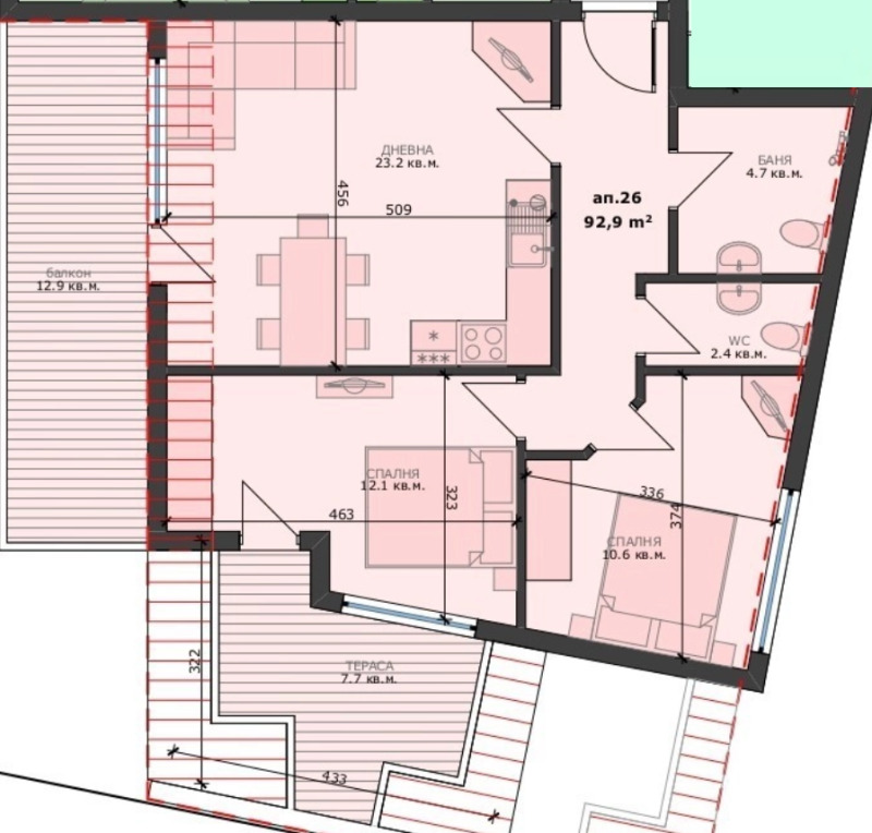 Te koop  2 slaapkamers Varna , Christo Botev , 94 m² | 46530956 - afbeelding [4]