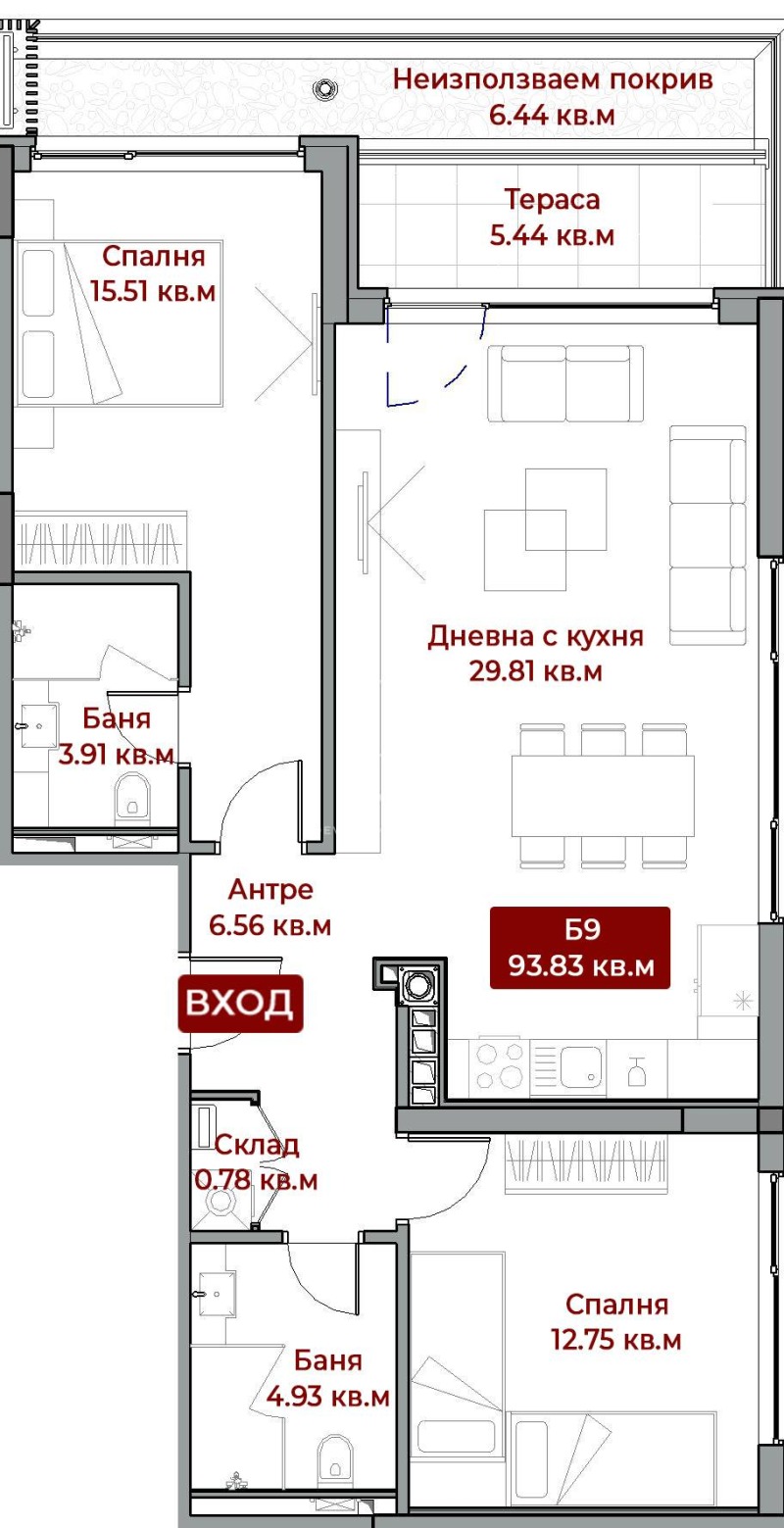 Продава 3-СТАЕН, гр. София, Бояна, снимка 12 - Aпартаменти - 48674358