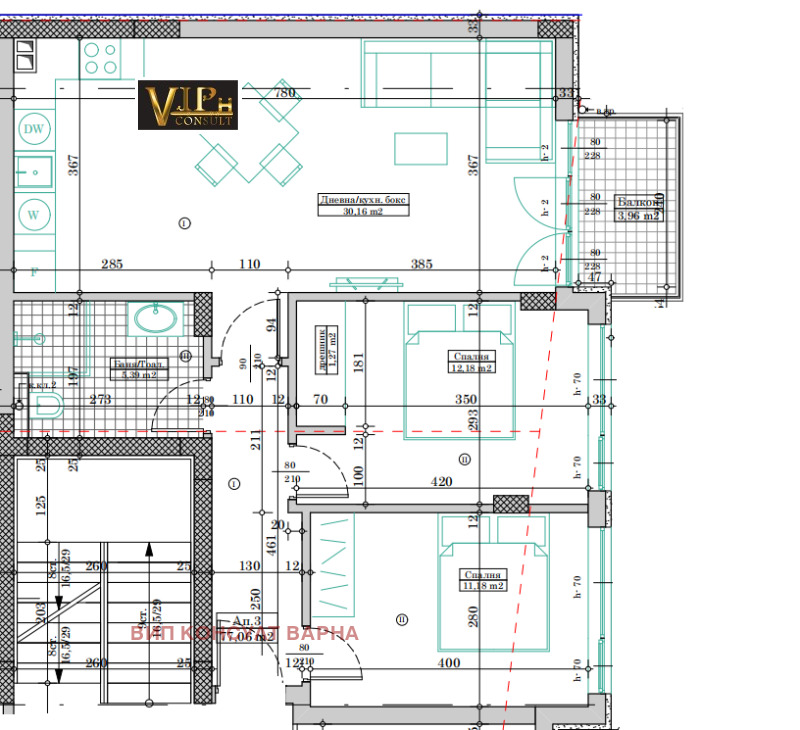 Na prodej  2 ložnice Varna , Levski 1 , 93 m2 | 75628869 - obraz [3]