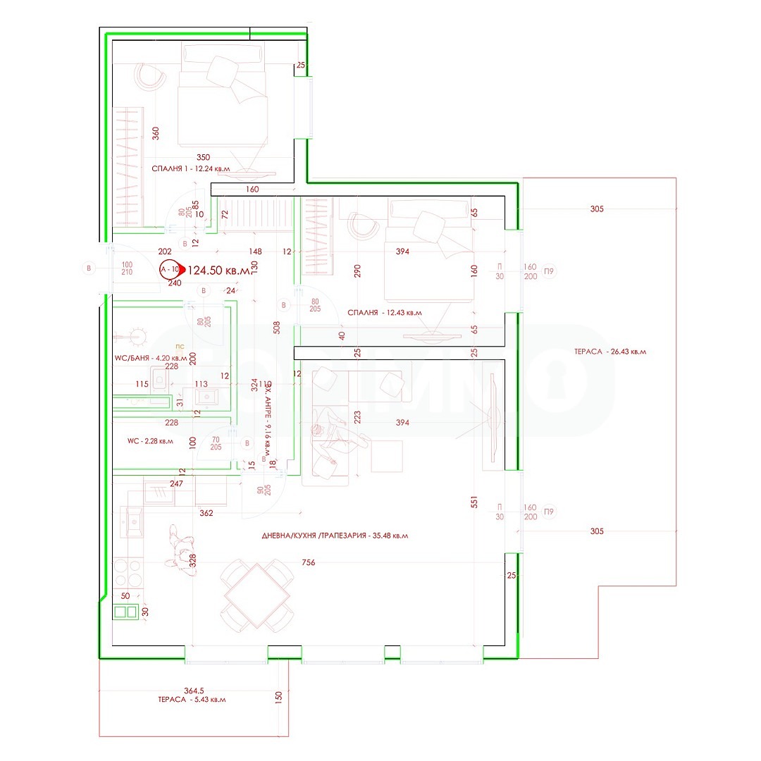 Продава 3-СТАЕН, гр. Варна, Изгрев, снимка 2 - Апартаменти - 54760369