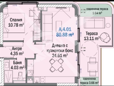 На продаж  1 спальня область Бургас , Китен , 80 кв.м | 61111480