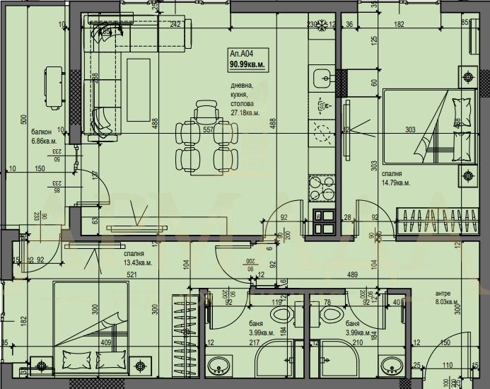 Продава 3-СТАЕН, гр. Пловдив, Христо Смирненски, снимка 8 - Aпартаменти - 46693629