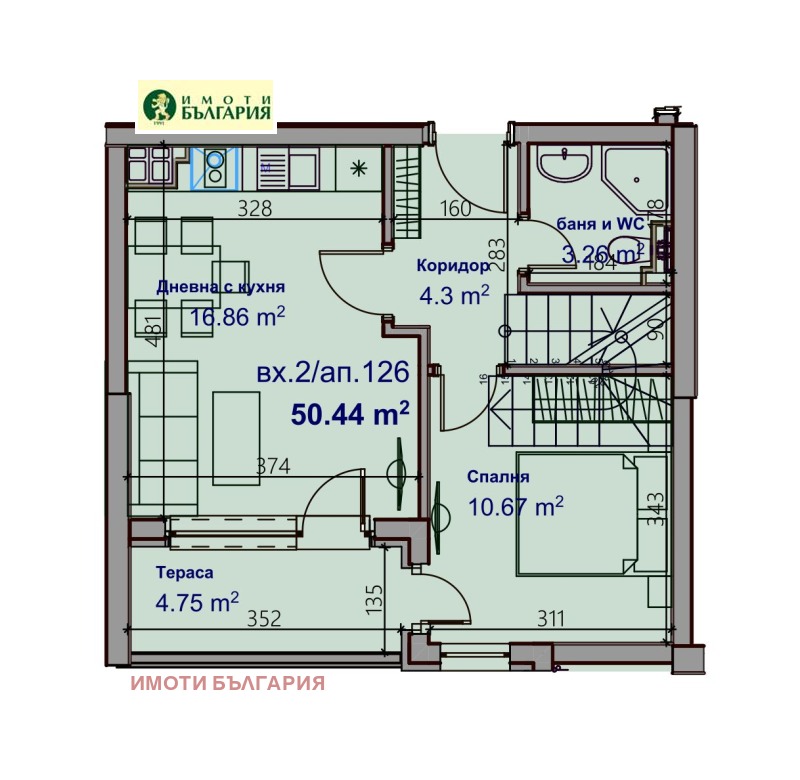 Zu verkaufen  1 Schlafzimmer Warna , Mladost 1 , 137 qm | 31764179 - Bild [2]