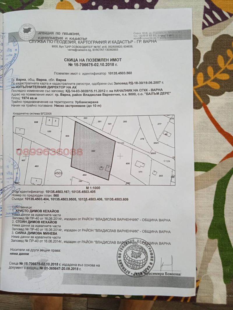 Продава ПАРЦЕЛ, гр. Варна, м-т Балам Дере
