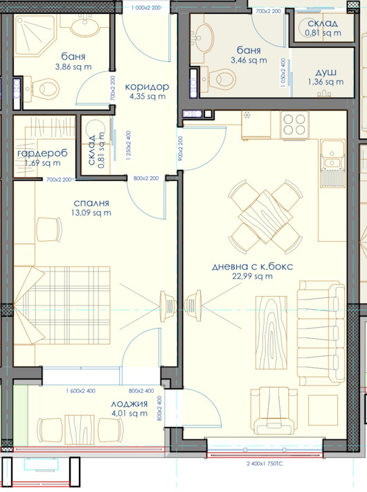 Продава  2-стаен град София , Витоша , 66 кв.м | 42221409 - изображение [9]