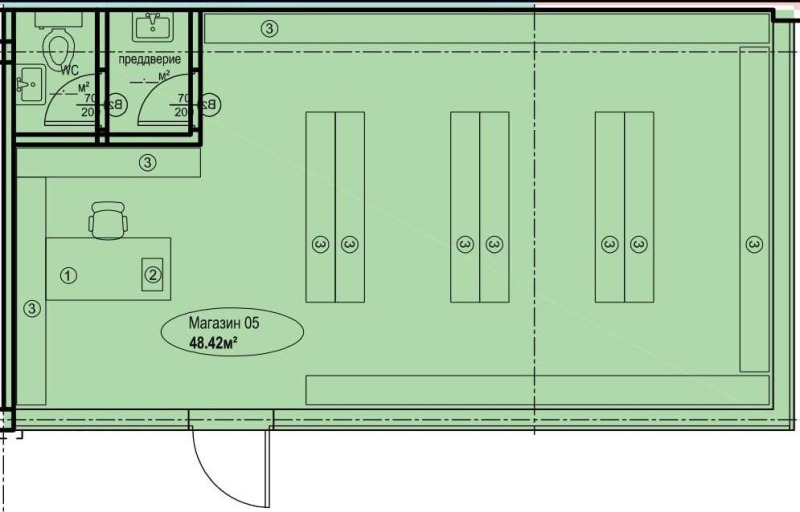 En venta  Comercio Plovdiv , Jristo Smirnenski , 37 metros cuadrados | 68490974 - imagen [4]