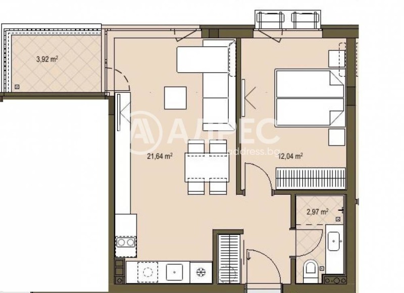 Na prodej  1 ložnice Sofia , Vrabnica 1 , 63 m2 | 42792654 - obraz [2]