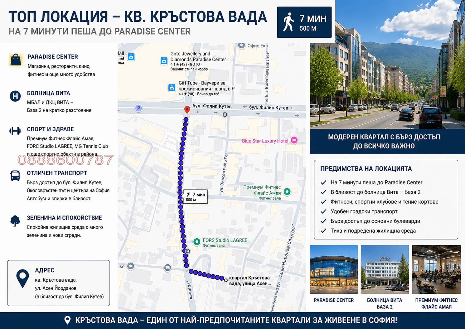Продава 3-СТАЕН, гр. София, Кръстова вада, снимка 11 - Апартаменти - 55843982