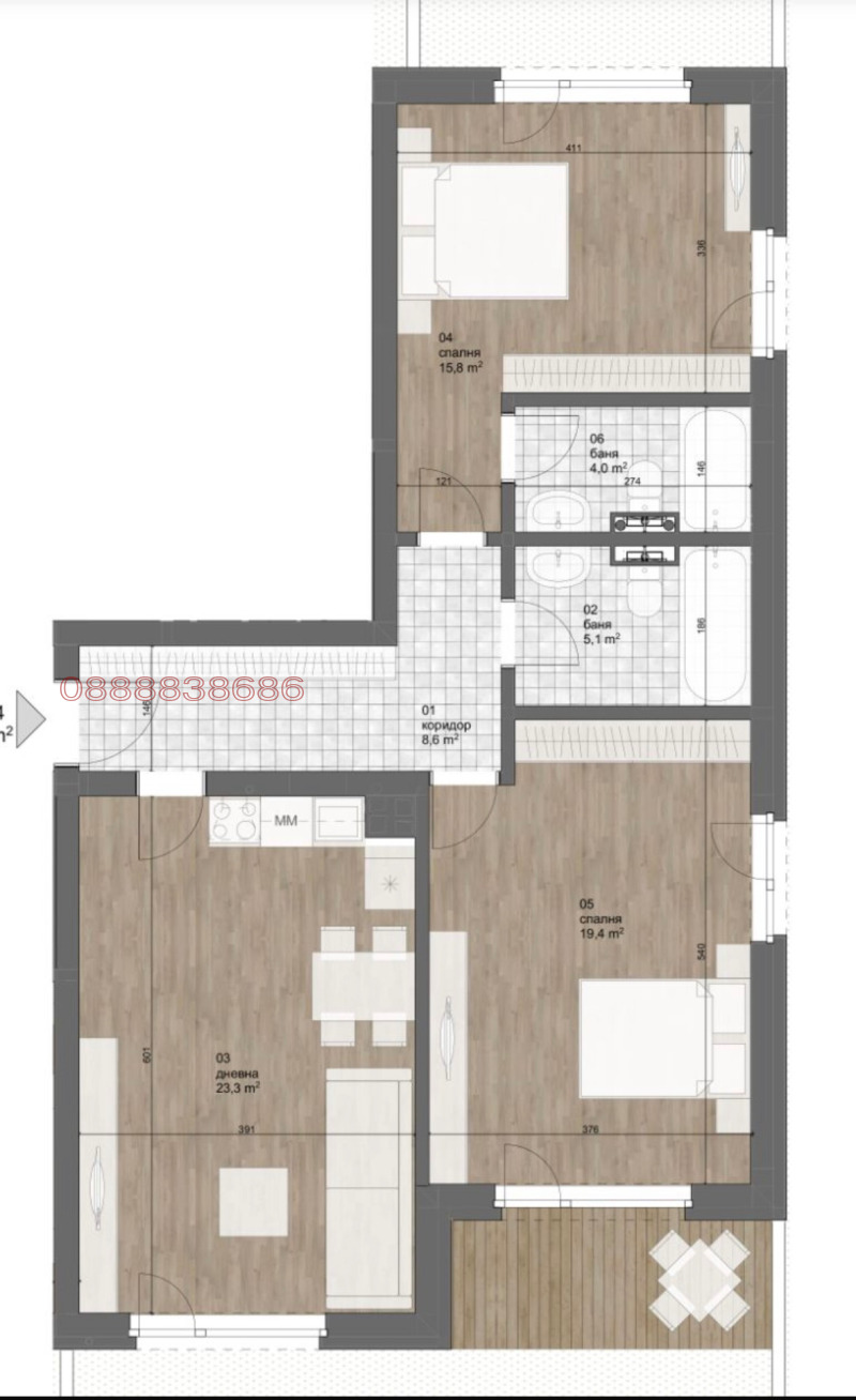 Te koop  2 slaapkamers Sofia , Malinova dolina , 144 m² | 25058044 - afbeelding [12]