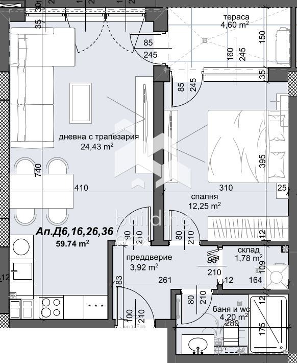 À venda  1 quarto Plovdiv , Trakiia , 71 m² | 52299149 - imagem [2]
