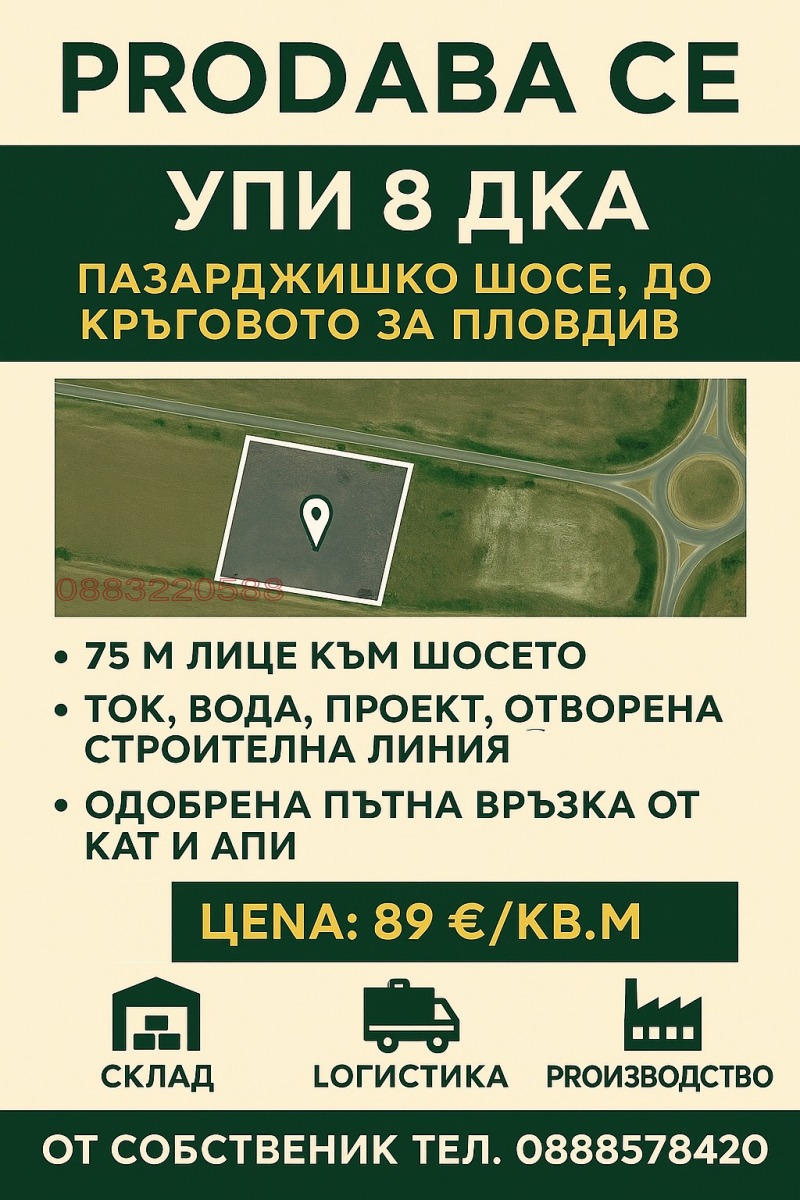 In vendita  Complotto Plovdiv , Pazardgishko shose , 8083 mq | 42447411