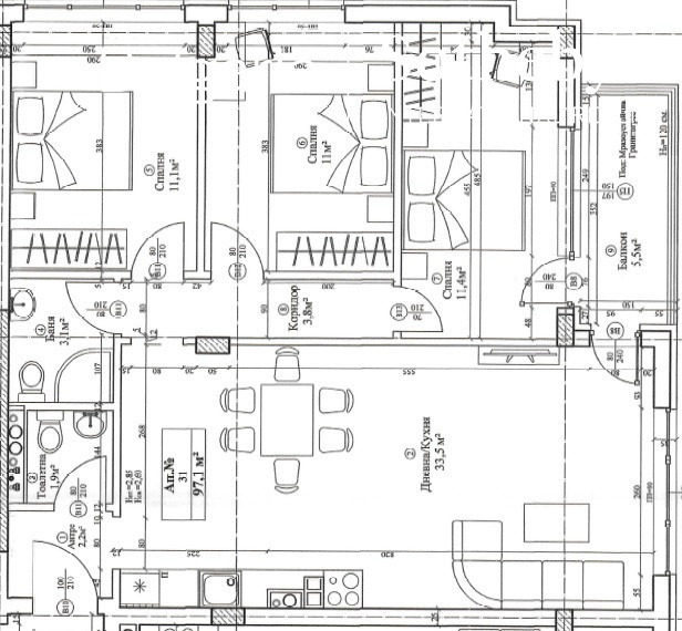 À venda  3 quartos Sofia , Mladost 4 , 101 m² | 62665997 - imagem [4]