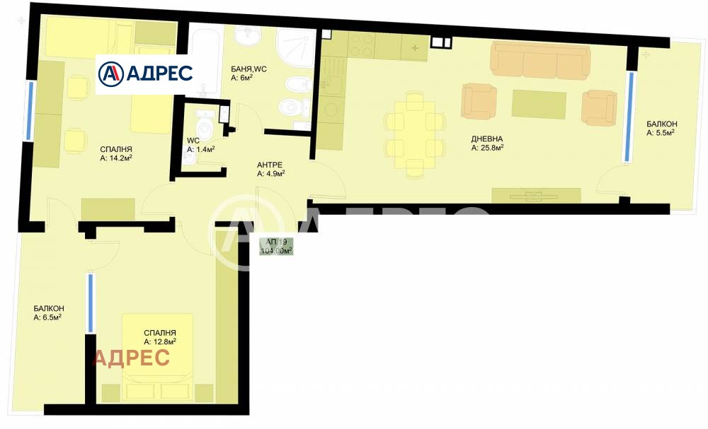 Продава 3-СТАЕН, гр. Варна, Гранд Мол, снимка 3 - Апартаменти - 53766302