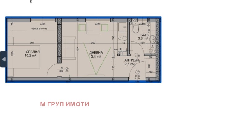 Продава 2-СТАЕН в град Пловдив, Христо Смирненски - 47 кв.м / 76 500 € » 149 621.00 лв., М ГРУП ИМОТИ