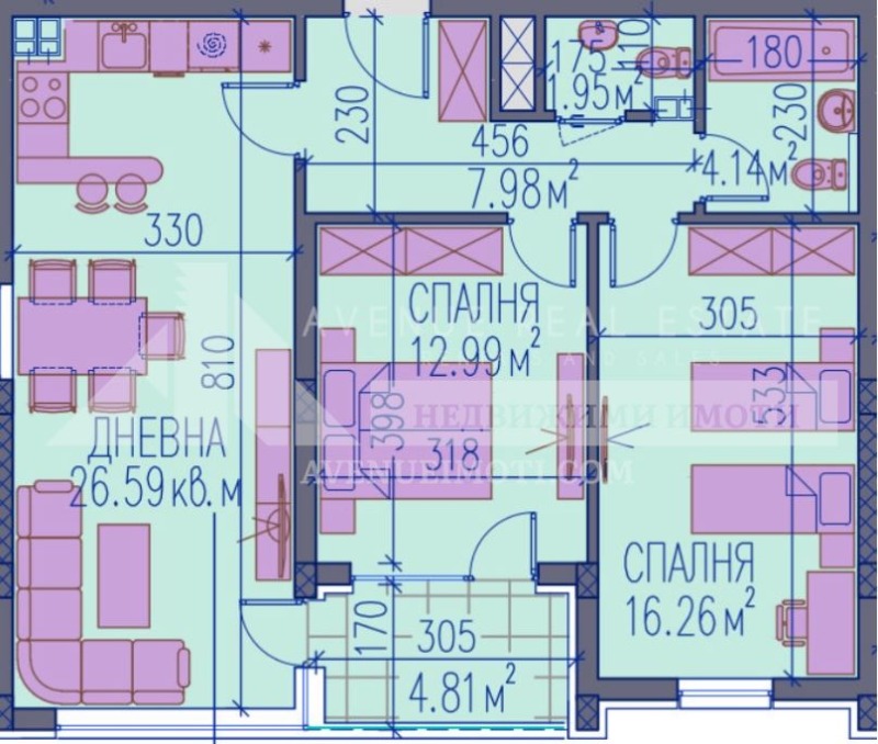 Myytävänä  2 makuuhuonetta Plovdiv , Kamenitsa 2 , 107 neliömetriä | 27504978 - kuva [2]