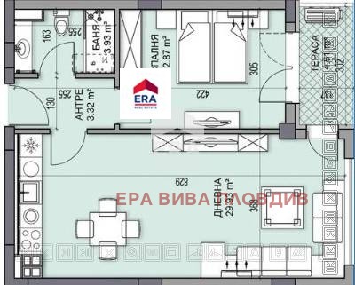 Eladó  1 hálószoba Plovdiv , Gagarin , 77 négyzetméter | 65111847
