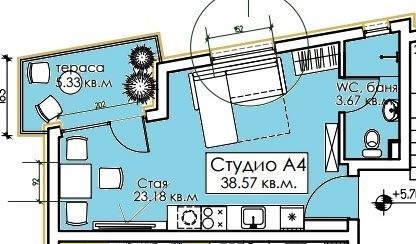Продава 1-СТАЕН, гр. Созопол, област Бургас, снимка 2 - Апартаменти - 50960486