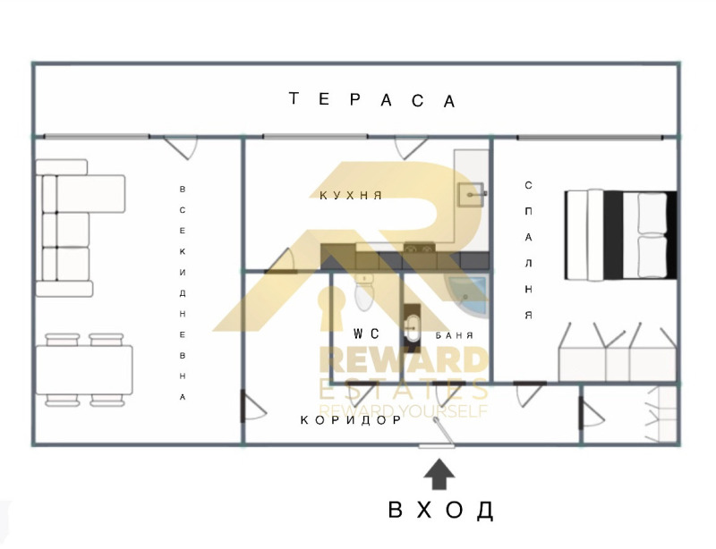 Till salu  1 sovrum Sofia , Drujba 1 , 78 kvm | 69520564 - bild [16]